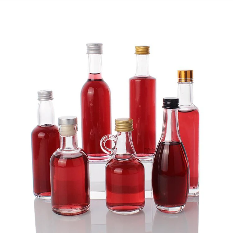 Manufacturers 100ml Mini Small Glass Bottle for Liquor Wine Whisky SpiritJuice with Lids