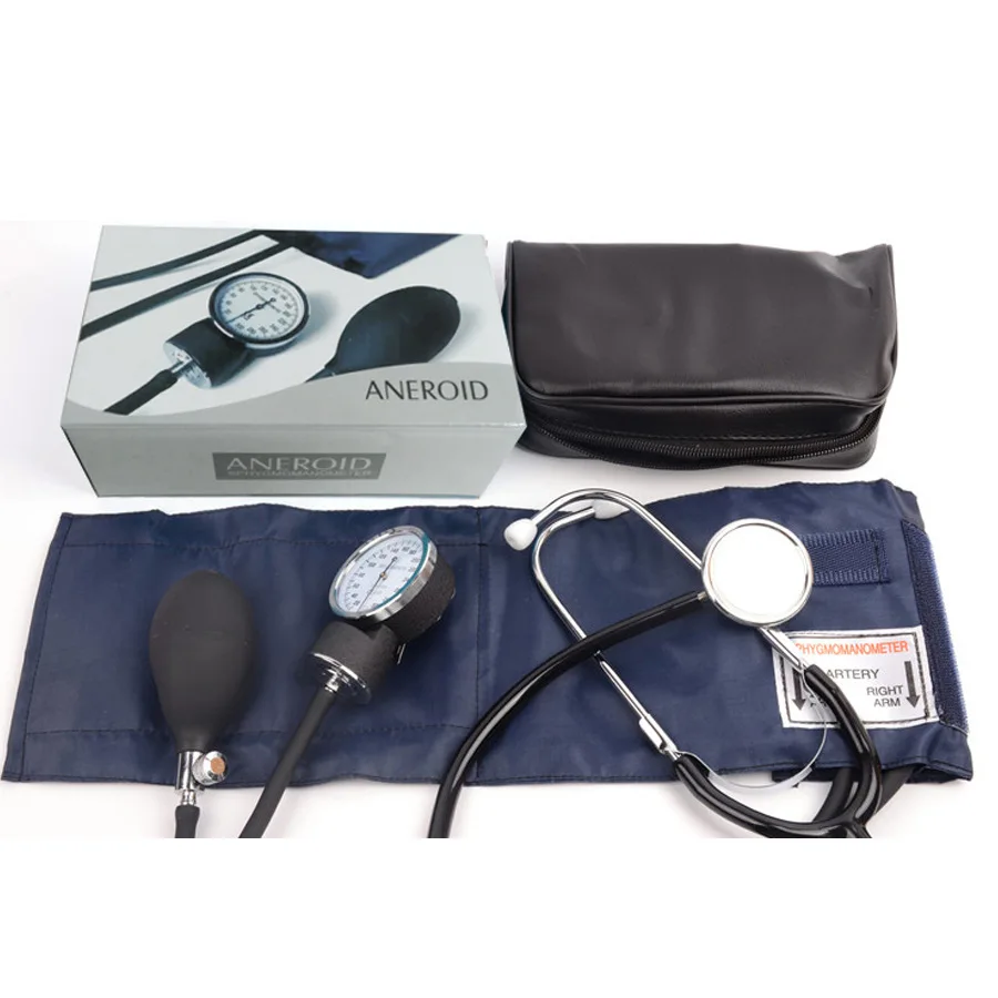 Lightweight  Manual Stethoscope Aneroid Sphygmomanometer with Stethoscope Cardiology Diagnosis