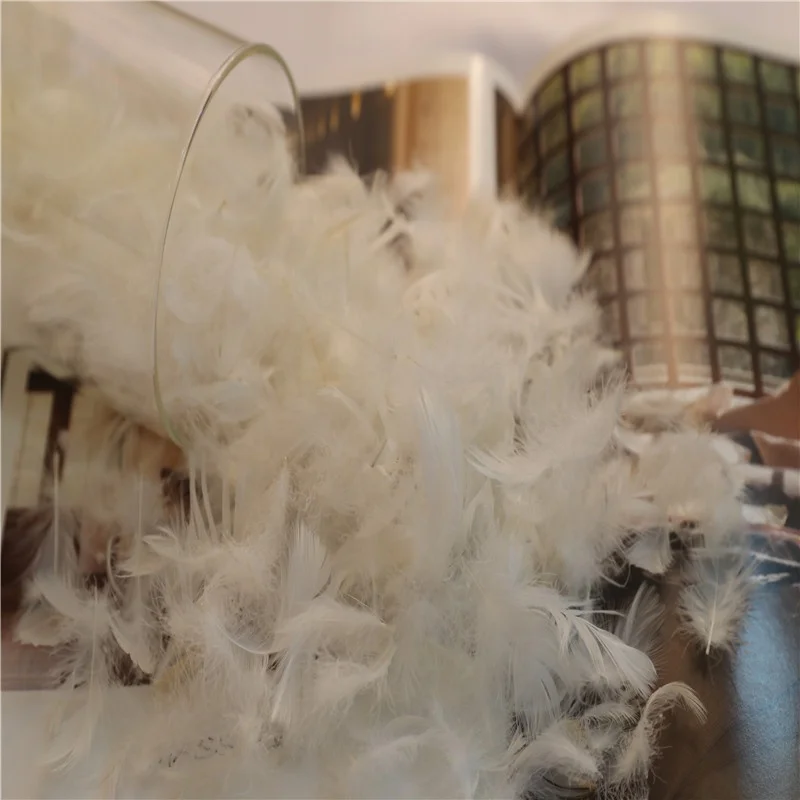 
2 4cm white duck feather duvet mattress topper filling material fire resistant down filling  (1600082883473)