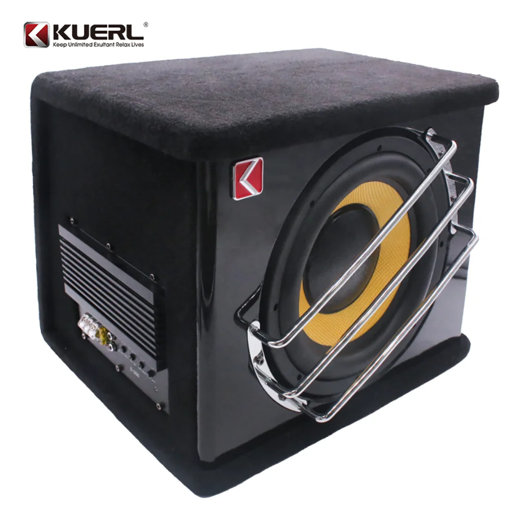 Factory wholesale high power amplifier car audio subwoofer 12V active car subwoofer 10 inch