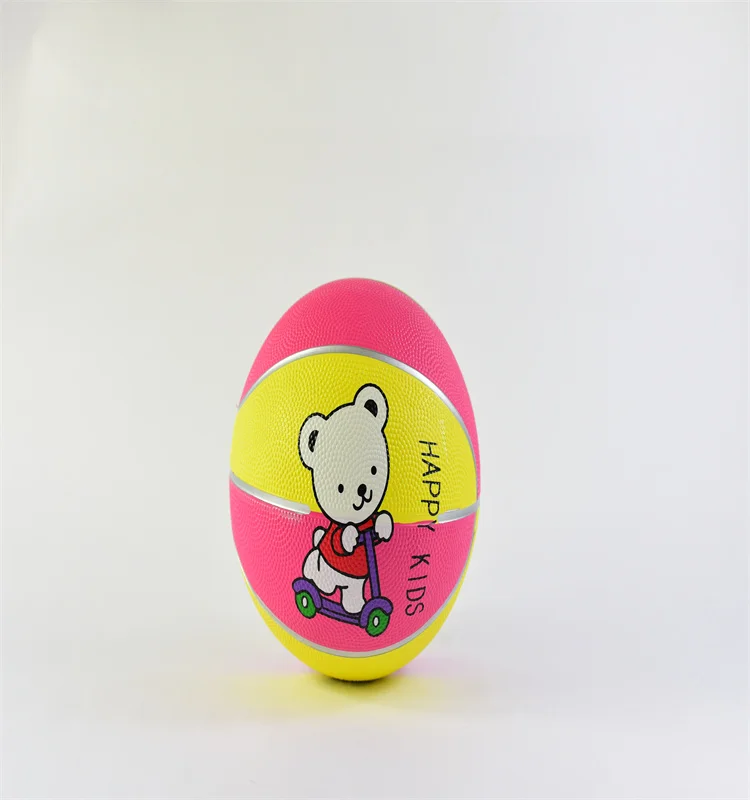 Customized No. 3 rubber basketball kindergarten physical training children high elastic wear-resistant cartoon basketball