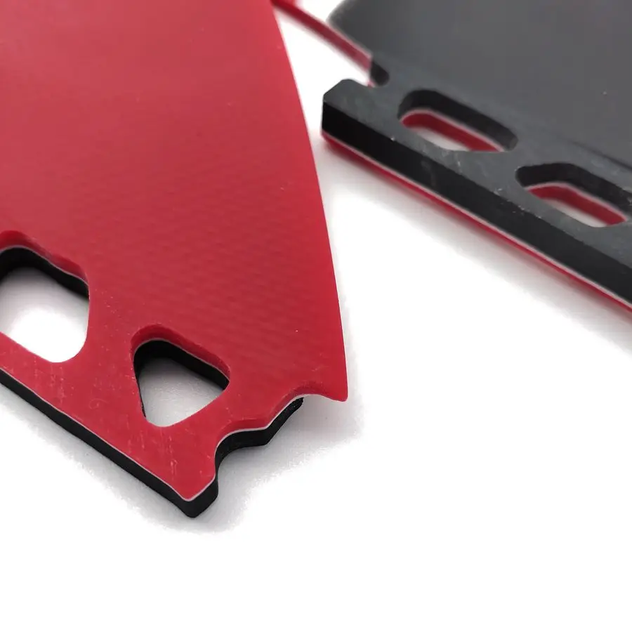 Split keel quad futu fins twin keel fiberglass valan fin two color layer twins fin