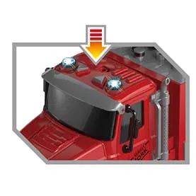 2024 Hot selling kids simulated multifunctional fire truck rescue toys friction inertial water spray fire truck toy