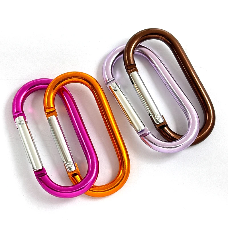 OEM Manufacturers D Ring Carabiner Carabiner logo Laser Flat Carabiner Keychain