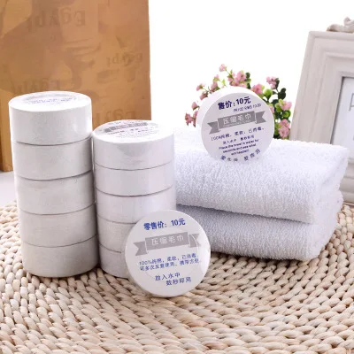 Disposable compression towel 100% cotton compressed  magic bath towel