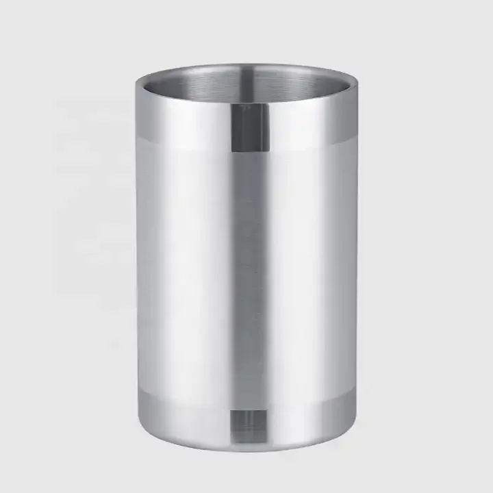 Custom logo and Packaging Double Wall Stainless Steel Insulated Wine Cooler and Champagne Ice Bucket OEM