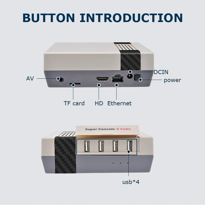 Retro Games for PS1/PSP/DC/N64 117000+ Games 4K Mini TV Box Video Game Console With 2.4G Wireless Gamepads Super Console X Cube