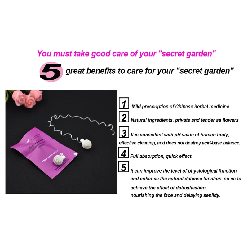 
Detox Pearls OEM Qinggong Pills Pull String Pills Female Care Vagina Cleaning Point 