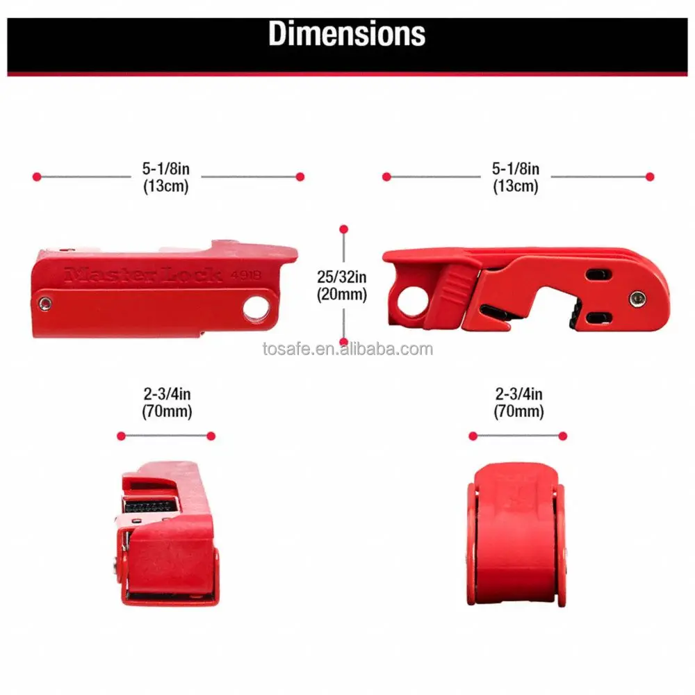 Single Pole Breaker Lockout Grip Tight Circuit Breaker Lockout Electrical Locking Device for 120v 240v MCB