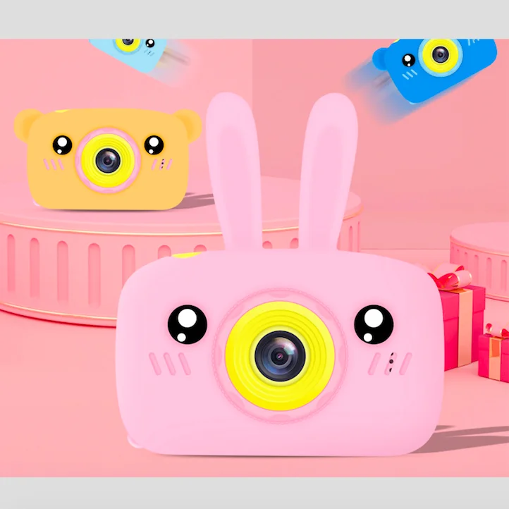 X9S Multiple Languages Waterproof Digital Kids Camera  2 inch HD Display 720P Kids Mini Video Toy Camera With Case