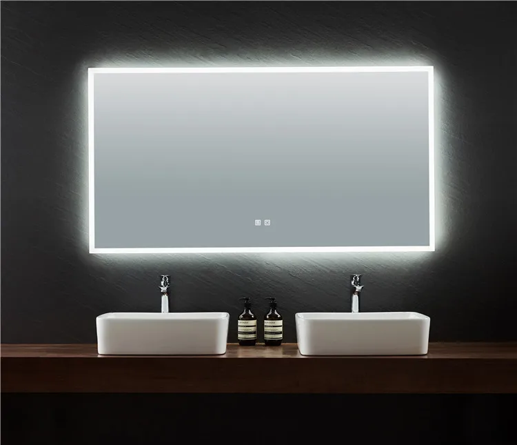 Free standing illuminated bathroom mirrors bathroom fogless smart led mirror