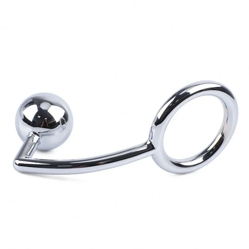Large Size Metal Anal Ball Cock Ring Sex Toys Anal Hook