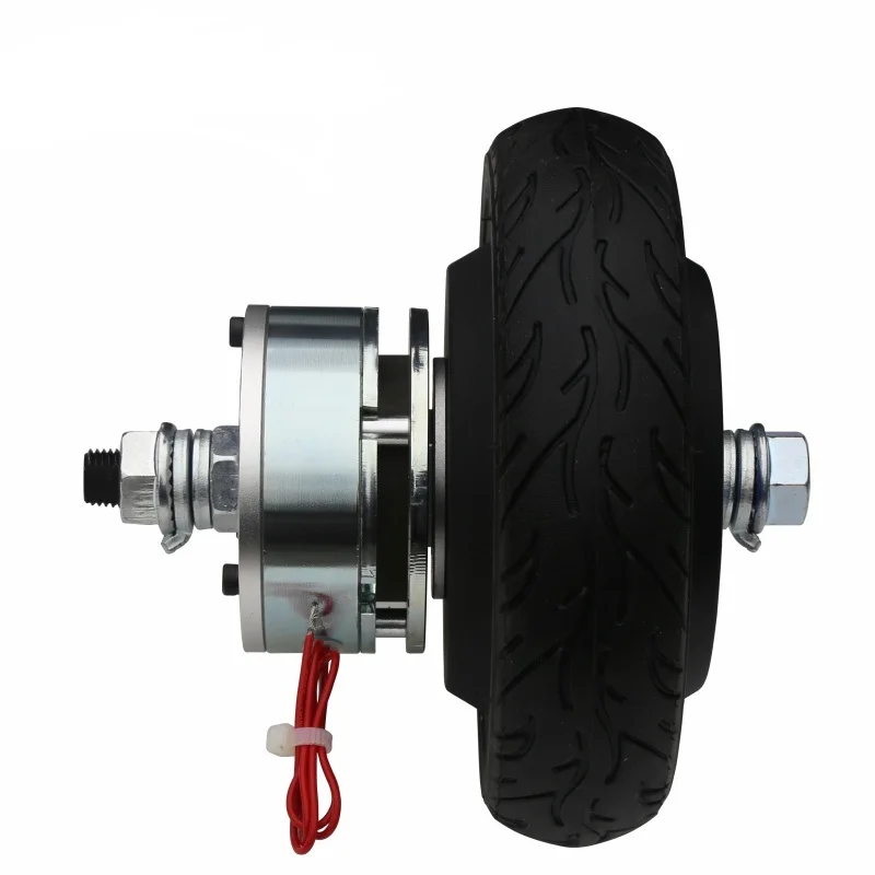 Низкоскоростной, высокая стабильность, 6,5 дюйма, 150 Вт, 24 В, 4 а, 150 кг, нагрузка 200 об/мин, бесщеточный, постоянный ток, электрический, AGV, втулка двигателя с 5N.m тормозом и кодировщиком