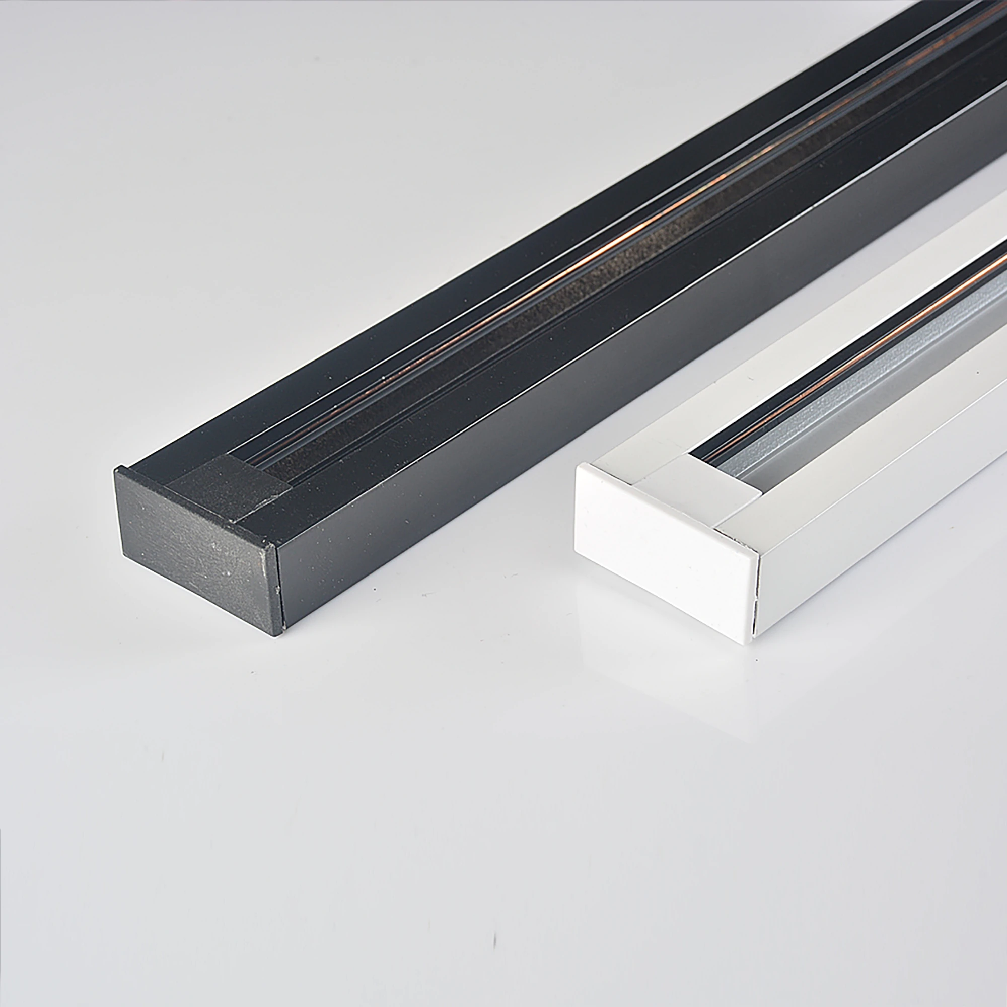 Светодиодная направляющая для трекового светильника, длина 1,5 м, алюминиевая направляющая для прожектора, белая, Черная