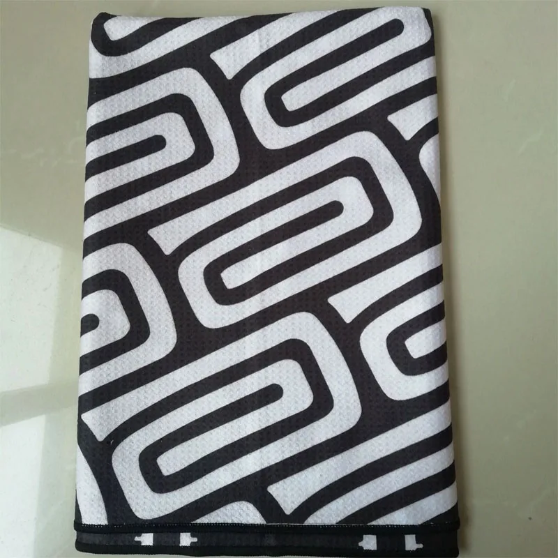 2025 hot sale microfiber fabric black and white large  sublimation quick dry with stripe beach towel for adult or kids