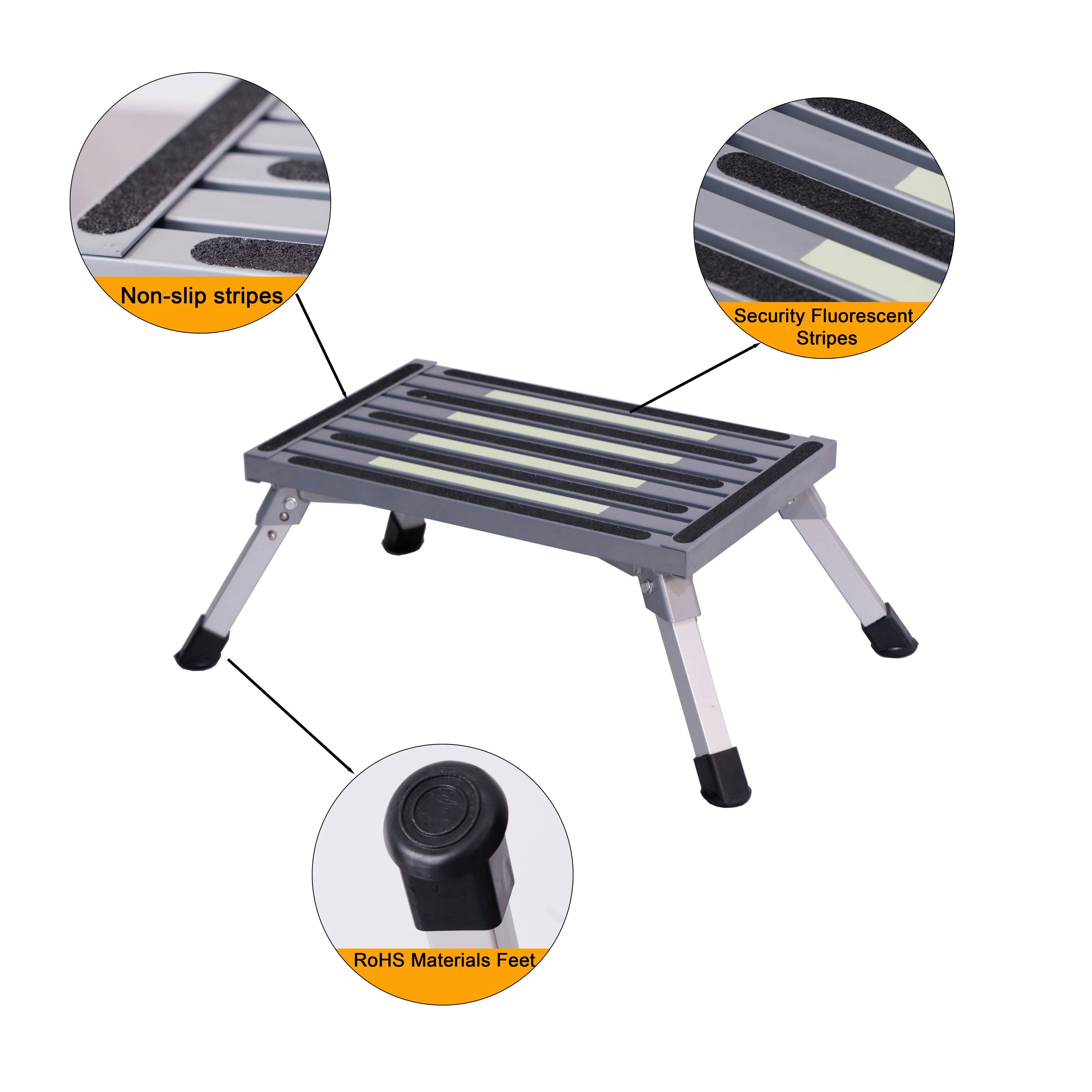 EN131 Certified Portable Aluminium Workbench Ladder Modern Design Car Wash Platform Folding Telescopic Ladders Household Use