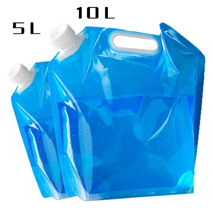 Hot Sale Strong Plastic 5 Liter 10 Liter Stand Up Foldable Alkaline Kangen Water Bag Spout Pouch For Drink With Handle