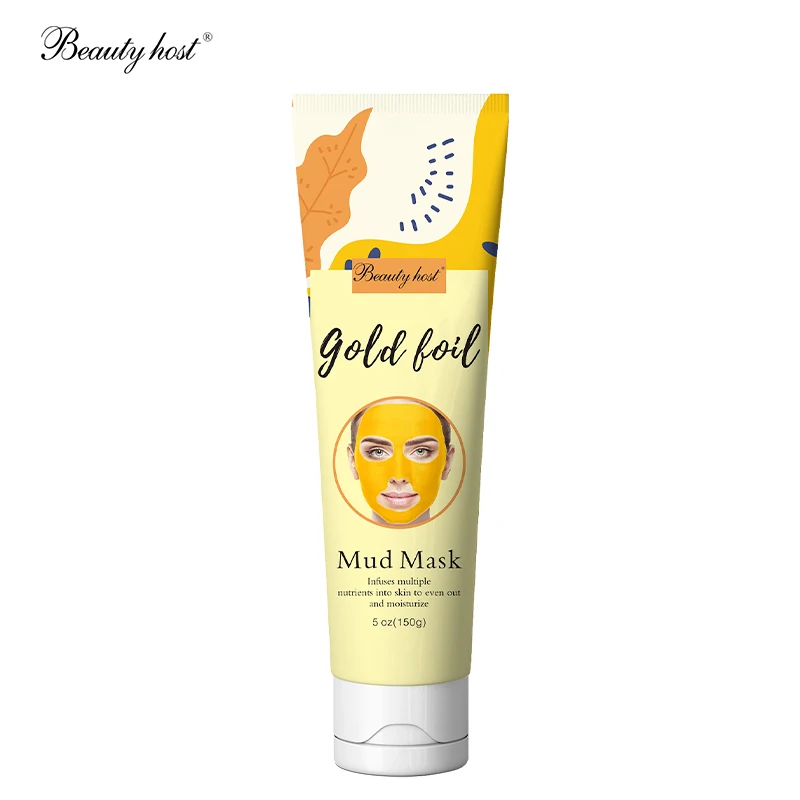 Custom Organic Milk White Clay Mask Glittering Facial Skin Care Detox Whitening 24K Gold Anti Aging Mud Face