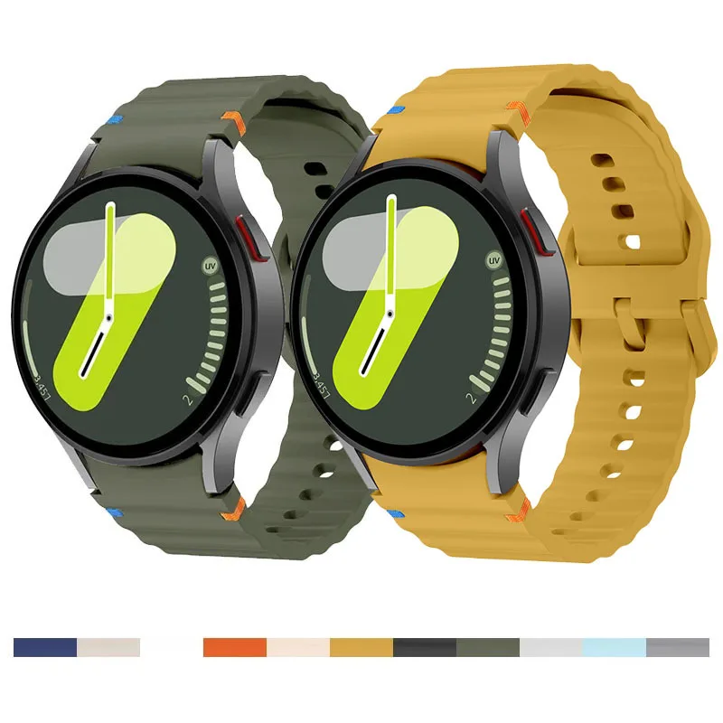 New Silicone Watch Band For Samsung Galaxy Watch 7 6 5 FE Breathable Watch Strap Bracelet 40/44mm Band