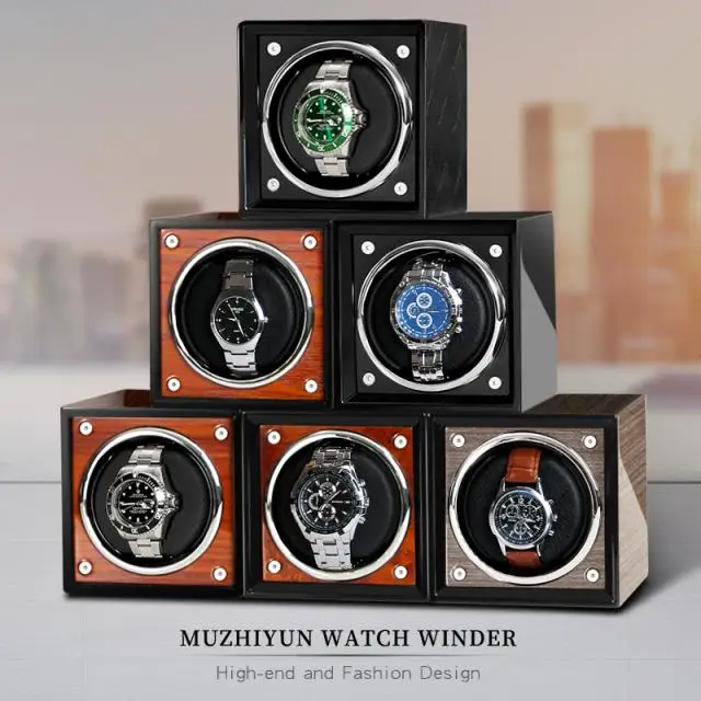 Single Automatic Watch Winder with high gloss piano paint Luxury Case Box