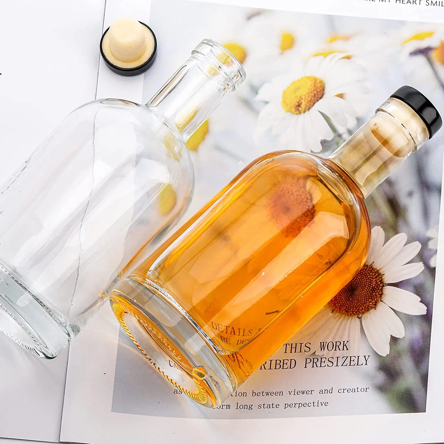 wholesale hot sale High Quality Extra Flint Glass Bottle for Spirits Vodka for Beverage