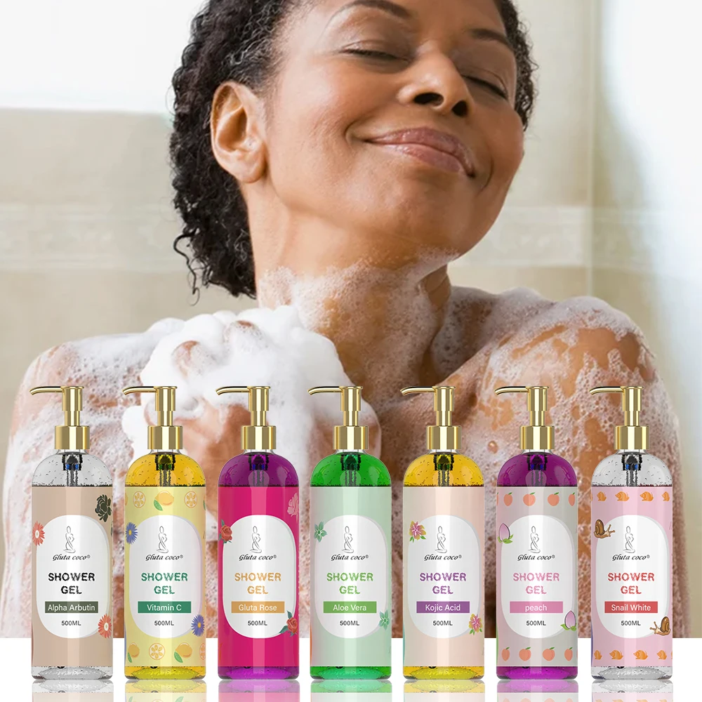 Гель для душа Gluta Coco Mix 7 с алоэ вера и арбутином отшелушивающий отбеливающий Глубокая очистка тела