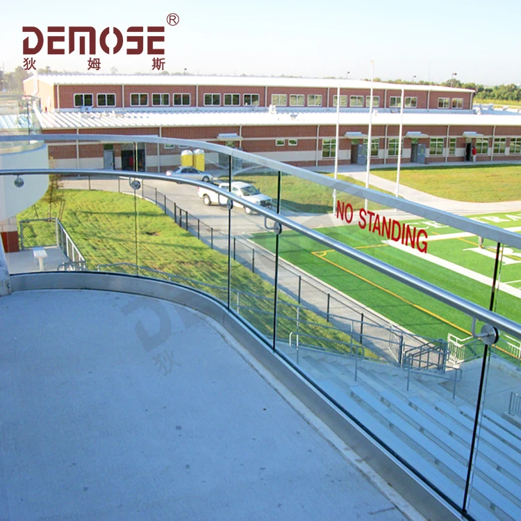 balcony aluminum u channel railing outdoor frameless railing with tempered glass stainless steel balustrade for railing