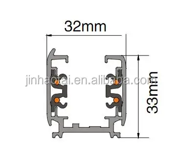 3 Phase 4 Wires Retail LED Aluminum Lighting Track Light Rail
