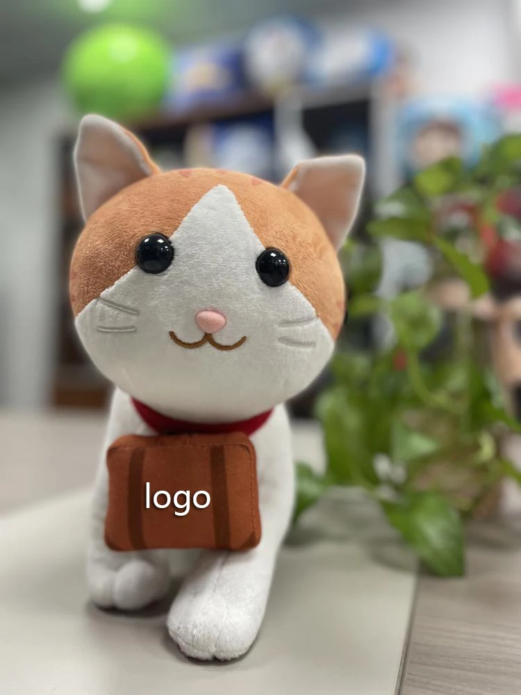 Low MOQ Custom Kids Birthday Gift Stuffed Animal Walking Cat Doll Toy Wholesale Kawaii Lovely Soft Plush Cat Toy