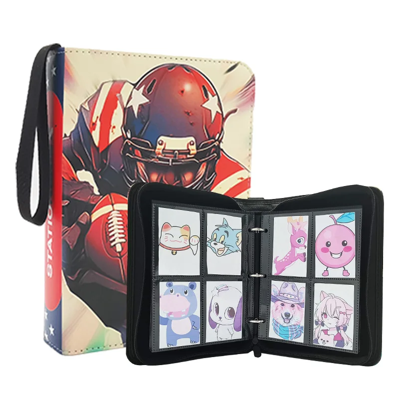 Modernqiu 4-Pocket Binder Album Cartoon Pattern Card Collection & Business/Passport Holder for Trading Card Games