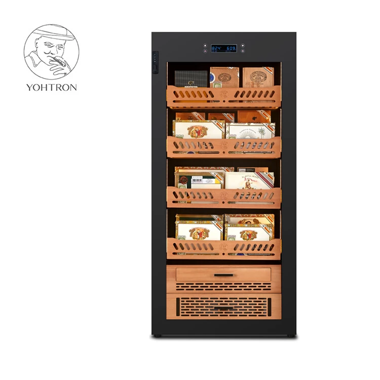 Yohtron USA горячая Распродажа 248L humidor сигарный шкаф с сенсорной панелью управления LCD