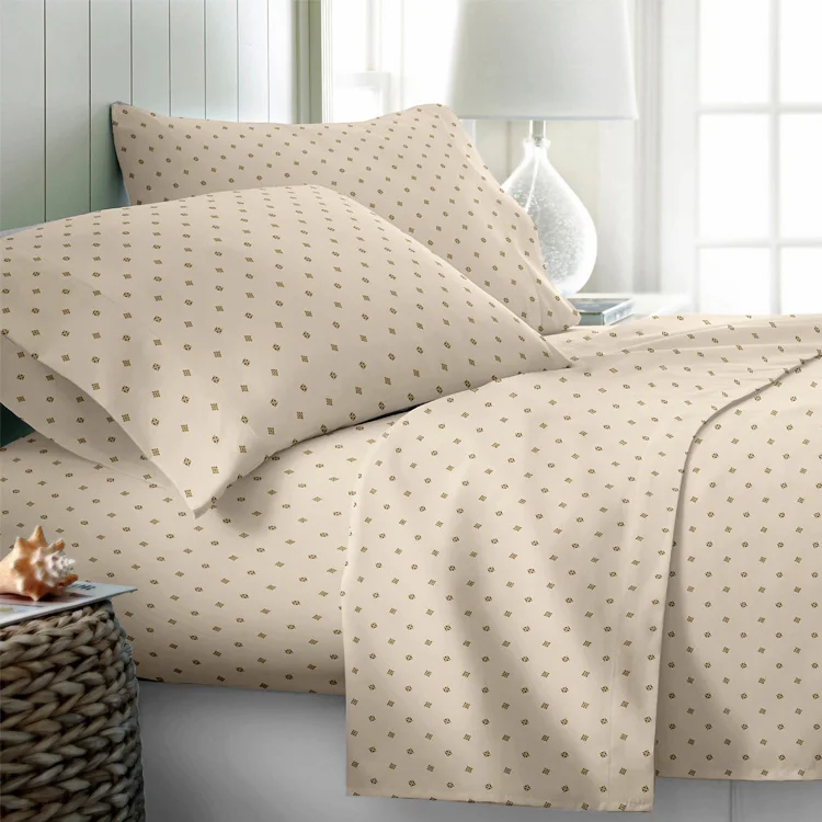 Printed bed sheet set Microfiber Bed Sheet Ultra-Soft Microfiber sheets