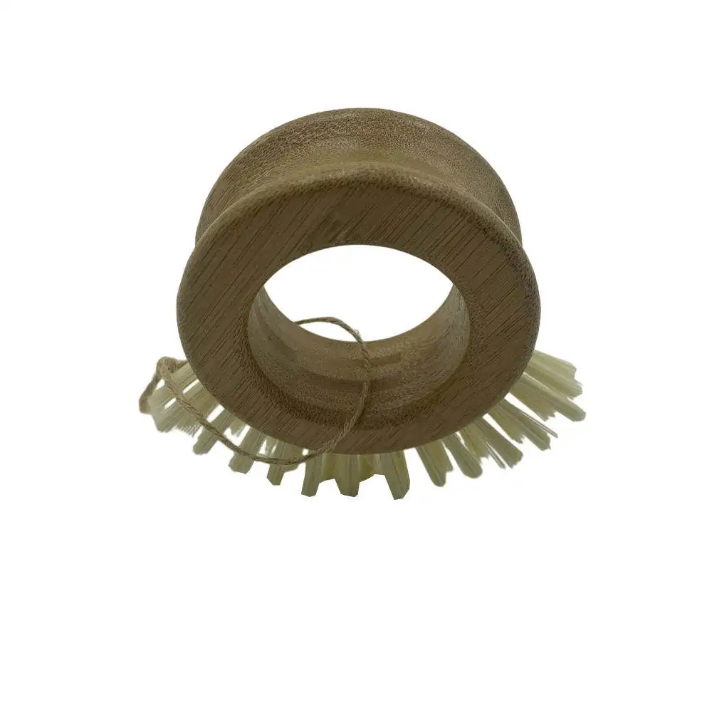 New Product Launch Bamboo Handle Ring Durable Not Moldy Short Handle Round Dish Dishwashing Cleaning Brush