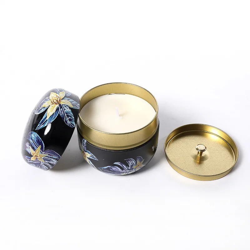 Candle metal jar candle jar 5oz candle jars with metal lid glass