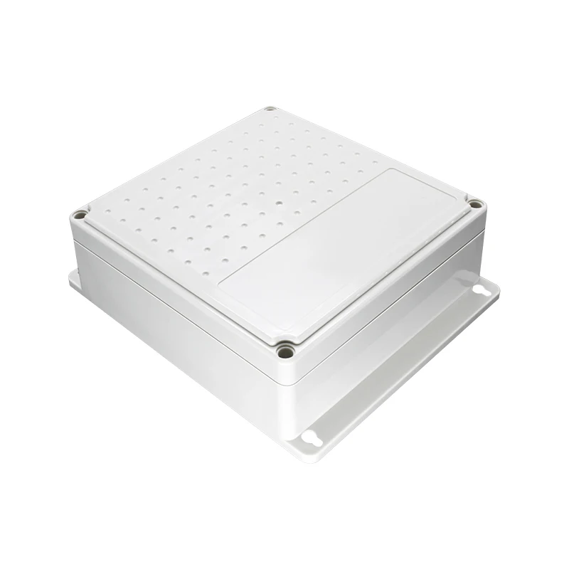 Wall Mounting Signal Indication Control Box Custom Ip65 Outdoor Plastic Abs Hinged Cover Enclosures Distribution Junction Box