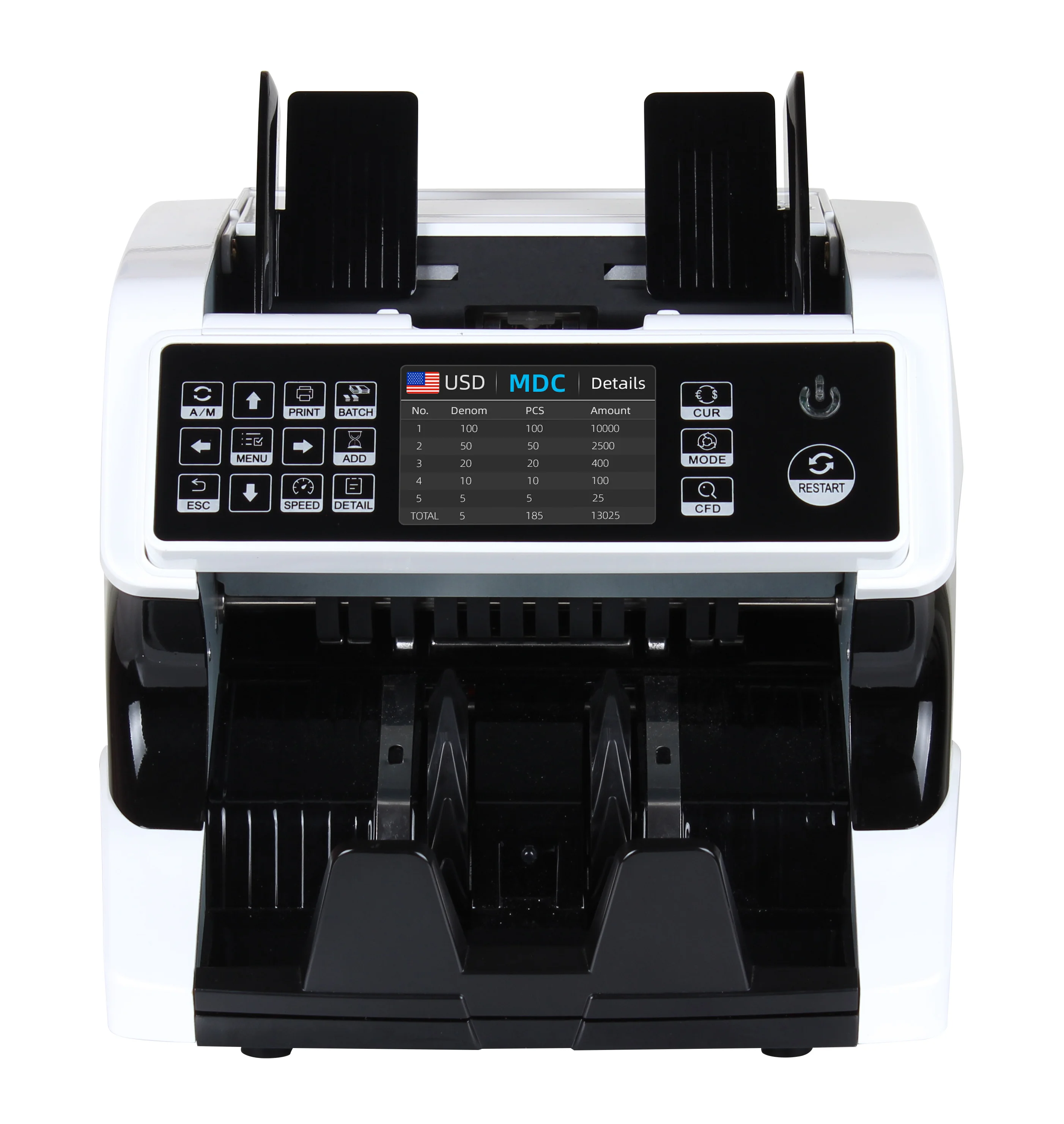 WT-920  Mix currencies Value bill counting machine note counter  with screen display printer