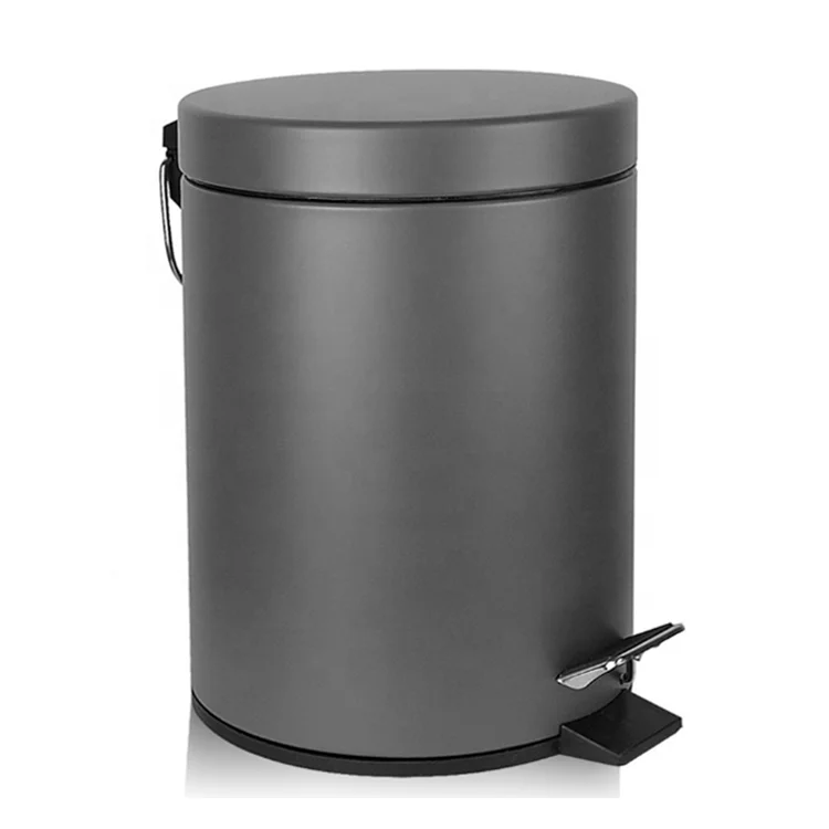 5l steel trash bin dust bin garbage step bin compressed trash can for bathroom