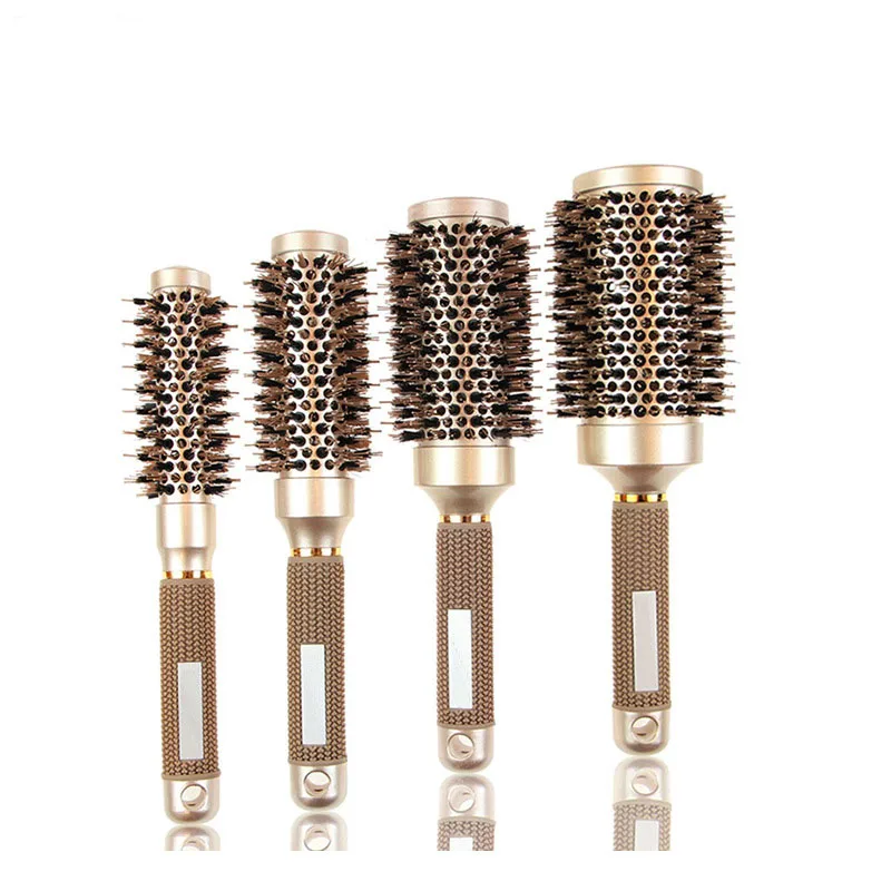 Professional round hair brush nano technology ceramic loop ceramic round ionic hair brush round for drying hair