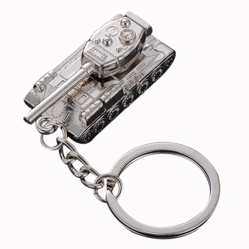 New Creative Metal Keyrings Tank Shape Key Holder Men Metal Key Chain Custom Made (KC206C)