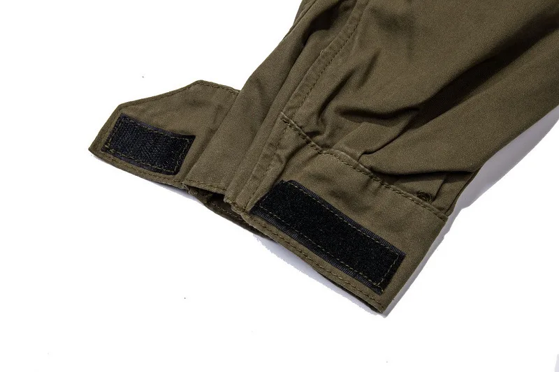 
Jogger Men Long High Street Classic Functional Side Patch Pockets Green Cargo Pants Mens 