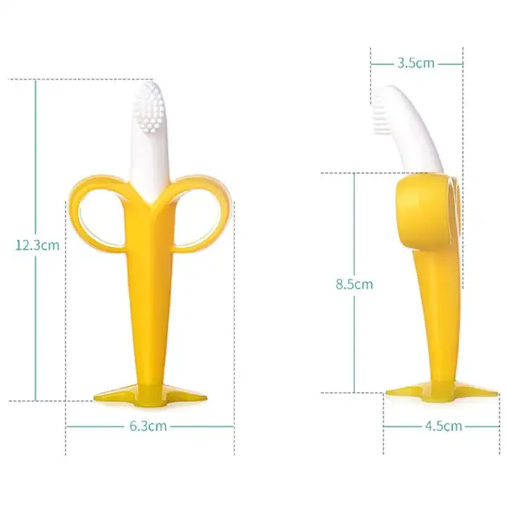 BPA Free banana baby molar Training Toothbrush baby chewing toy safety teether