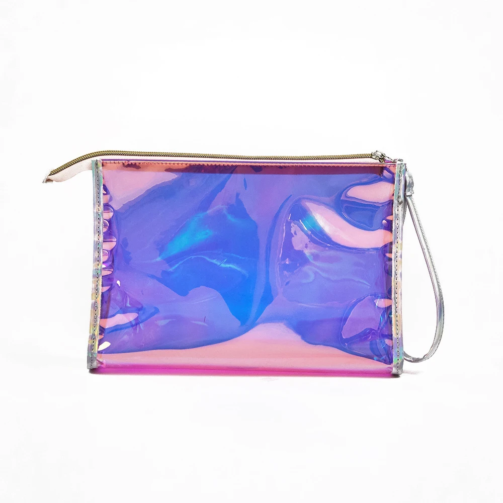Laser makeup bag Square Packaging Beautiful Beauty Bag Basics Cosmetic Make Up Bag For Ladies