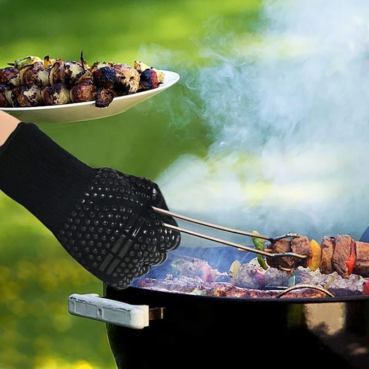 High quality Elclusive Heat Resistant Oven Gloves Withstand Extreme Heat 1472f Bbq Grill Gloves