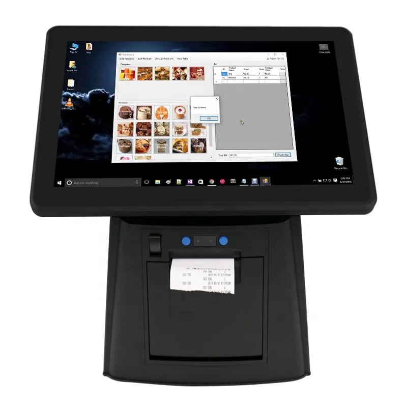 Мини-терминал Windows POS со встроенным термопринтером экономичная машина windows
