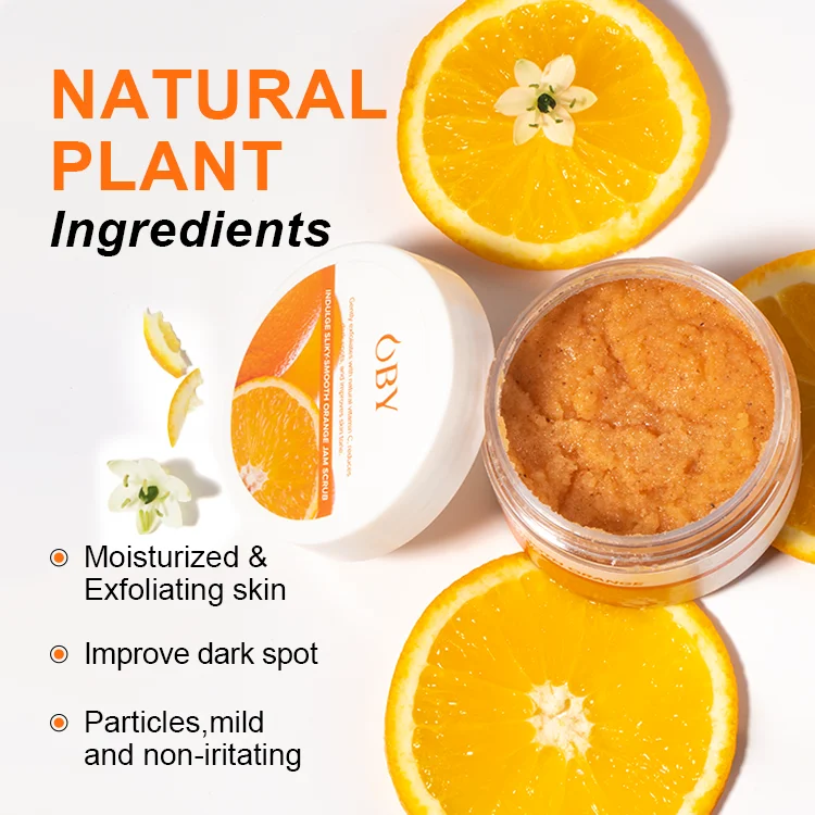 Hot Selling Lightening Whitening Body Scrub brightening coffee body scrub wholesale skincare ice cream orange jam body scrubs