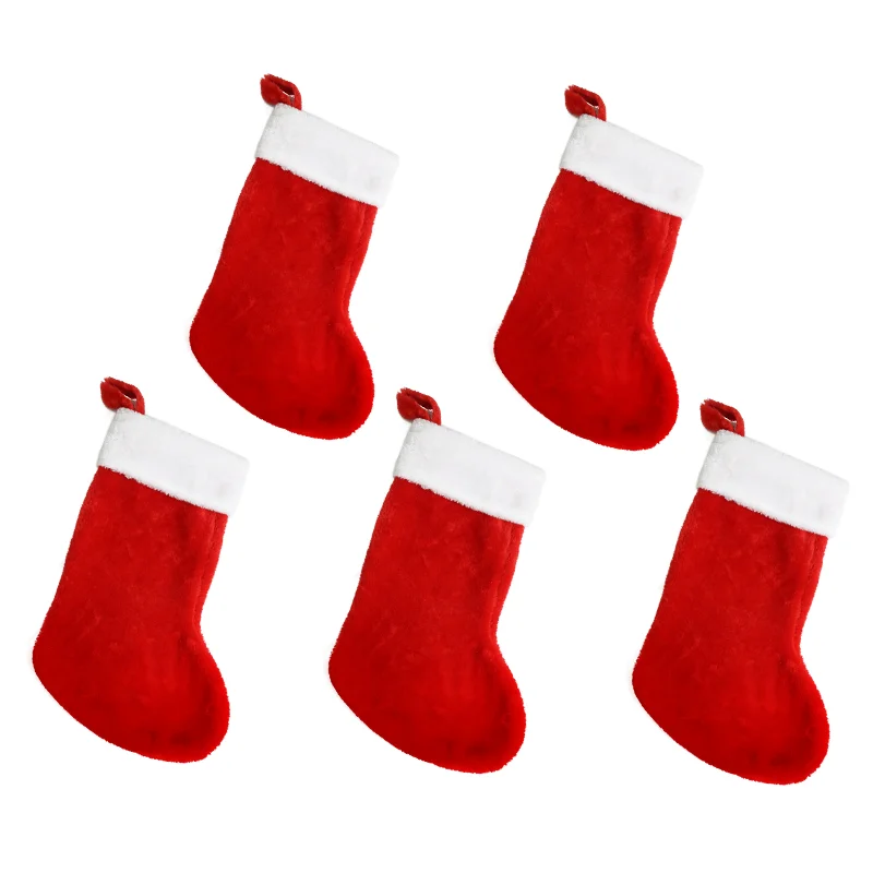 Personalized Red Velvet Custom Luxury Plush Wholesale Christmas Stockings for Embroidery
