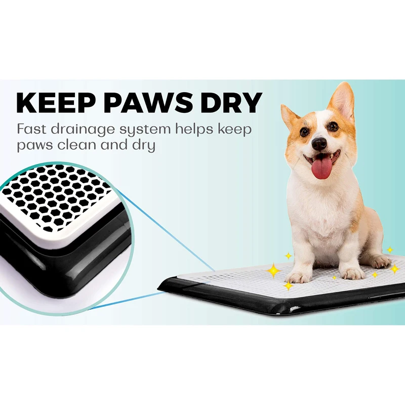 Indoor Outdoor Potty Pet Toilet Training Tray For Small Medium Dogs Puppy Pee Pad Holder