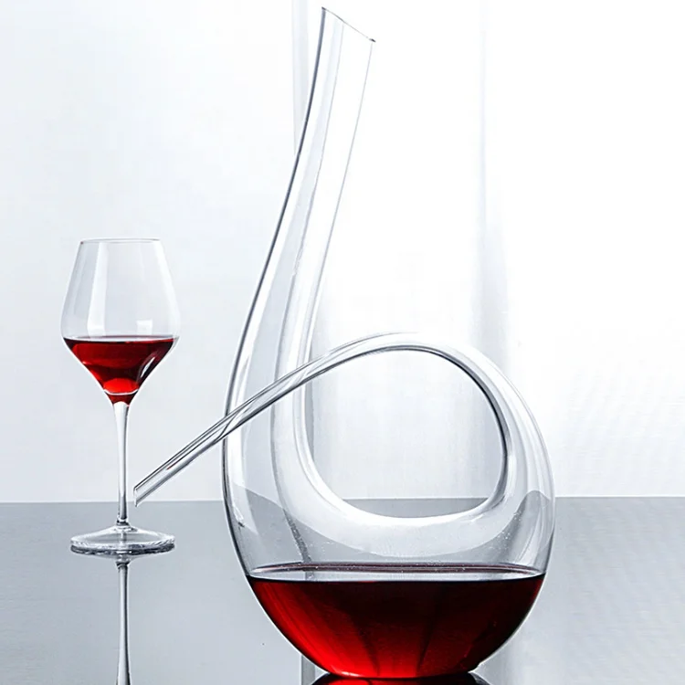 Top seller 800ml wholesale unique clear crystal glass wine decanter with a stopper