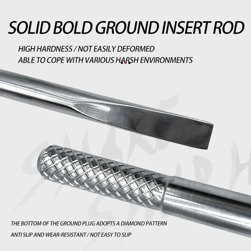 ShraeShark Stainless Steel Fish Pole Multi function Holder Automatic Fishing Rod Ground Mount Rack