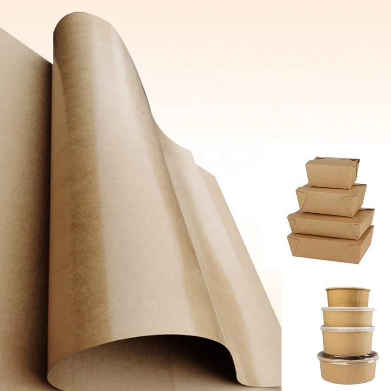 Food packaging use water resistant kraft qualified PE coated paper